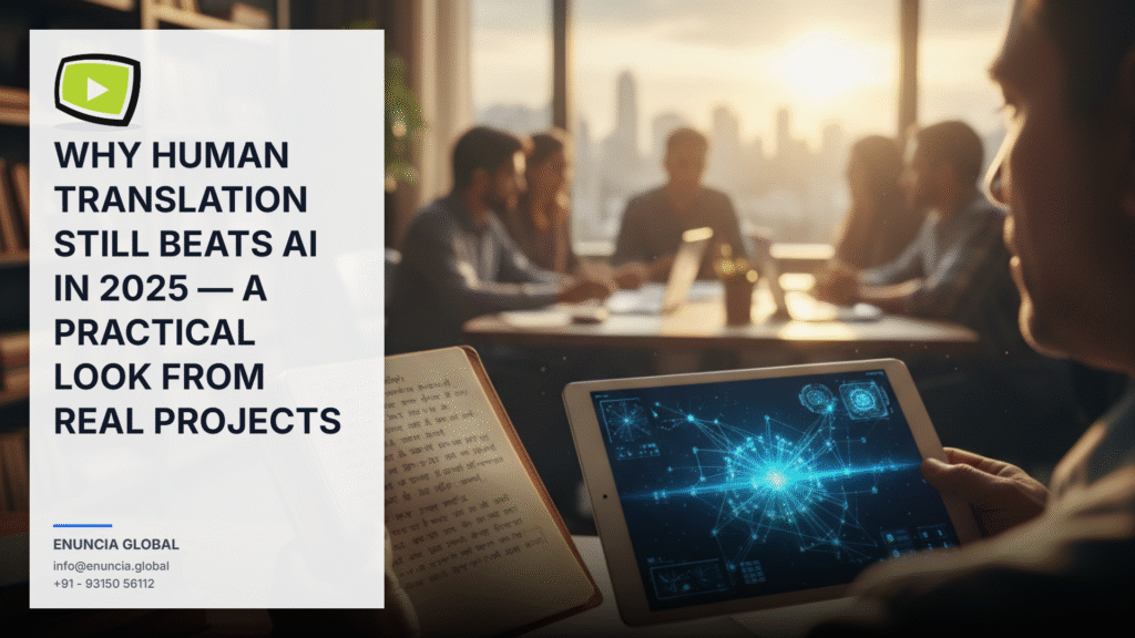 Only genuine human translation by Enuncia Global