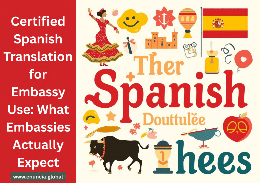 Certified Spanish Translation for Embassy Use by Enuncia Global
